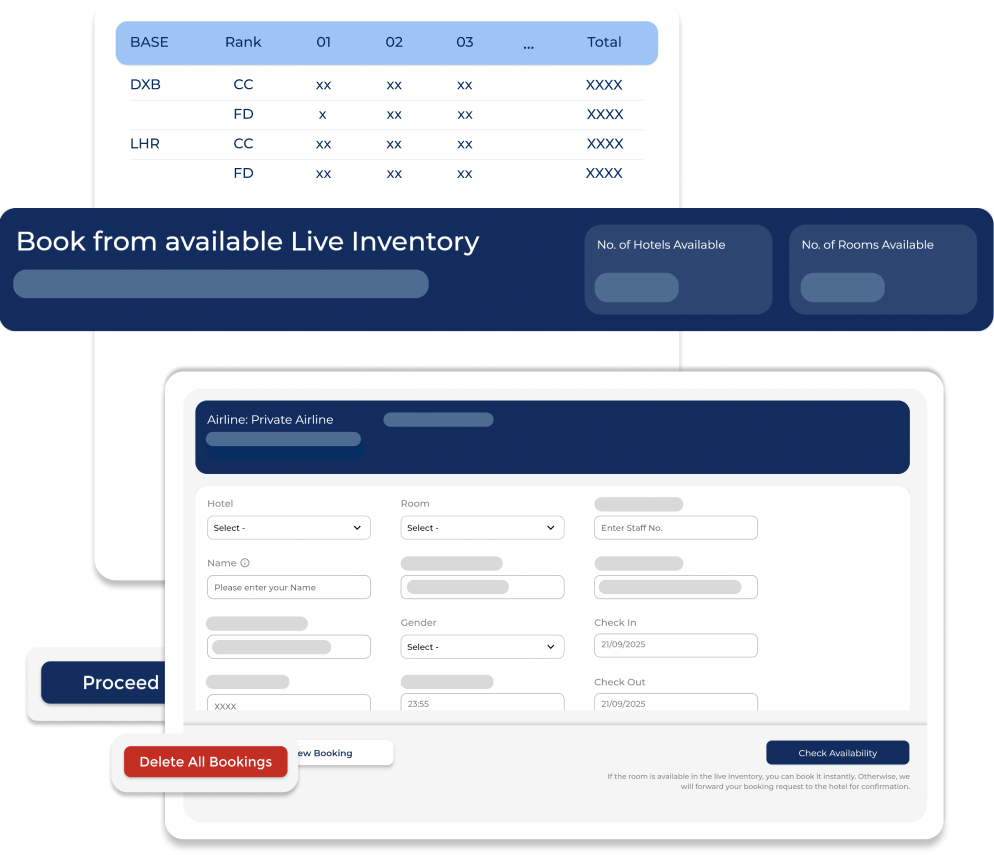 Auto-forecast hotel booking interface